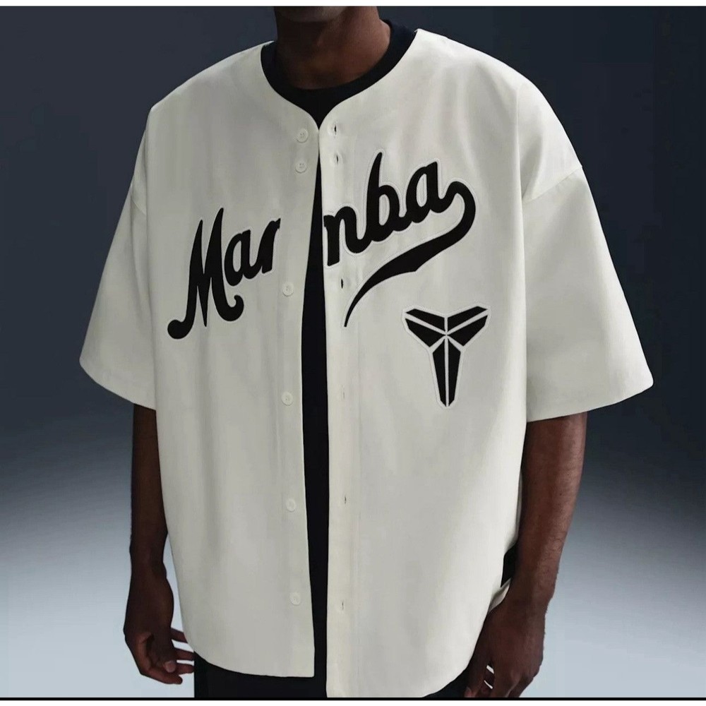 Size Large Kobe Men's Baseball Jersey Mamba Nike White IB0007-133 NEW